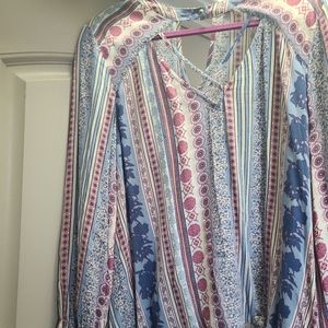 Read and Blue Blouse